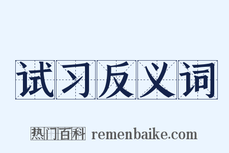 试习反义词是什么意思的图片